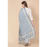 Art silk printed grey dupatta for women, length 2.25-2.50m, casual occasion