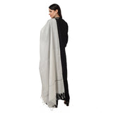 White Chanderi Solid Dupatta for festive occasions, length 2.25-2.50mtr