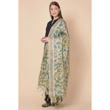 Women's Art Silk Printed Dupatta (Gold, Length: 2.25 to 2.50 Mtr)