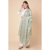 Art silk printed dupatta off white, vibrant pattern for casual occasions, length 2.25-2.50mtr