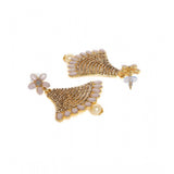 Rose gold plated alloy earrings for women, shiny gold jewelry accessory