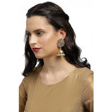 Rose gold plated alloy earrings (white), delicate jewelry accessory for women