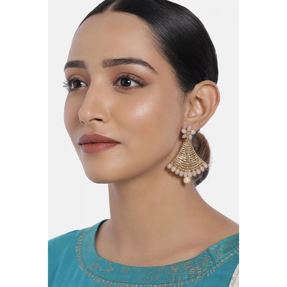 Women's gold rose gold plated alloy earrings, delicate and glamorous accessory