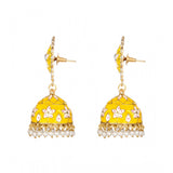 Women's yellow rose gold plated alloy earrings, delicate jewelry accessory for women