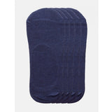 Navy cotton-blend unisex casual solid no-show socks for men and women