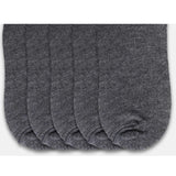 Dark Grey cotton-blend unisex casual ankle socks, solid pattern for men and women