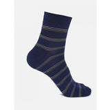 Assorted cotton blended men's casual printed mid-calf socks, vibrant patterns for everyday comfort