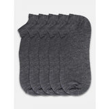 Dark Grey cotton-blended unisex casual ankle socks for men & women on display