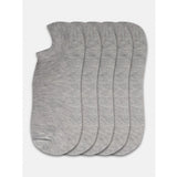 Light Grey cotton-blend unisex casual ankle socks for men & women