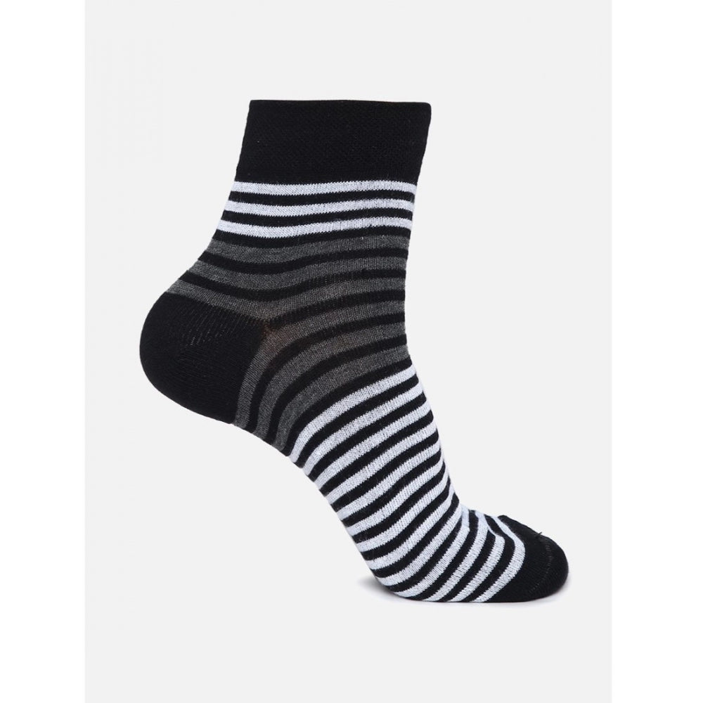 Assorted cotton blend printed mid-calf men's casual socks with vibrant patterns