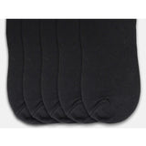 Black cotton blended unisex casual ankle socks - solid design for men and women
