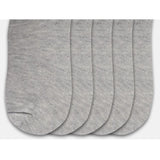 Light grey cotton blended unisex casual ankle socks on display rack