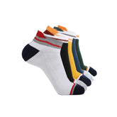 Assorted cotton-blend printed ankle socks for men and women with casual design