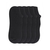 Black cotton-blended unisex casual ankle socks - five pairs for comfortable everyday wear