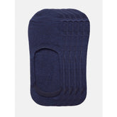 Navy cotton blended unisex casual no-show socks - solid style for men and women