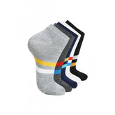 Assorted cotton-blend unisex printed ankle socks for men & women, varied color compared to shown image