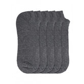 Dark grey cotton-blend unisex casual ankle socks for men & women