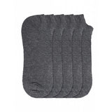 Dark grey cotton blended unisex casual ankle socks for men and women