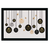 Multicolor vinyl sparkle coated flower painting with lightweight, water-resistant synthetic frame (14x20 inch)