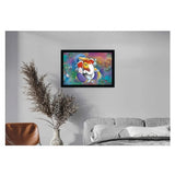Multicolor synthetic framed Ganesh photo, rectangular, 14x20 inch, lightweight, water-resistant wall mount