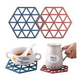 Assorted heat-resistant silicone table mats, non-slip coasters - durable, washable, and easy to store