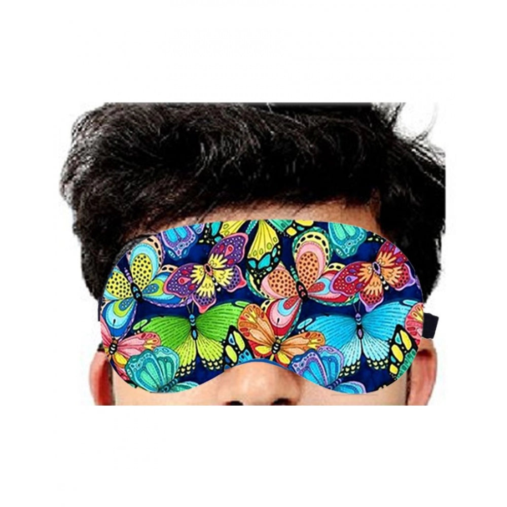 Multicolor printed polyester eyemasks for everyday wear, unisex design