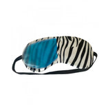 Black and white striped printed polyester unisex eyemasks for everyday use