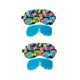 Multicolor printed polyester unisex eyemasks for everyday use, vibrant pattern on display