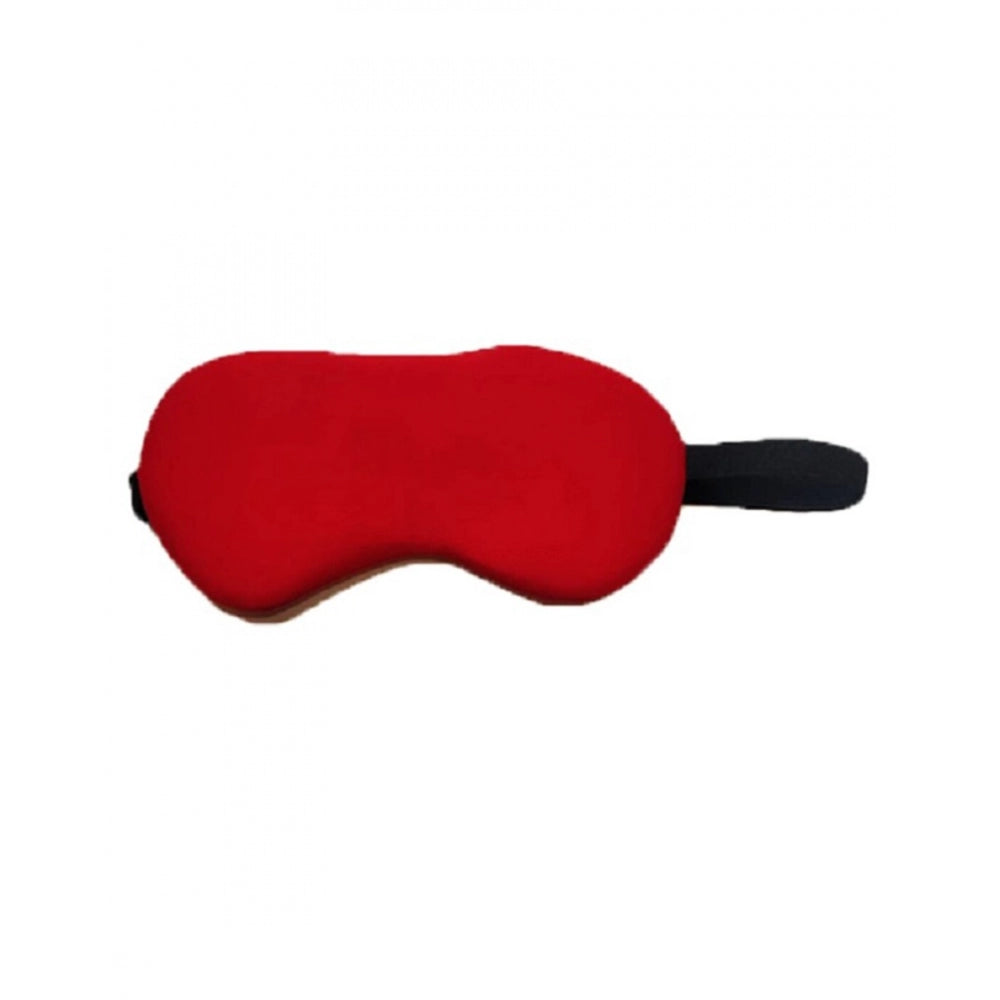 Red lycra foam eyemasks for everyday use, solid design for unisex comfort