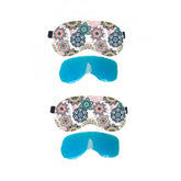 Multicolor printed polyester unisex eyemasks for everyday use, varying colors on display