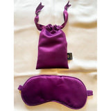 Purple satin silk eyemask for everyday use, solid design, unisex accessory