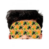 Multicolor printed polyester unisex eyemasks for everyday use, patterned design on display