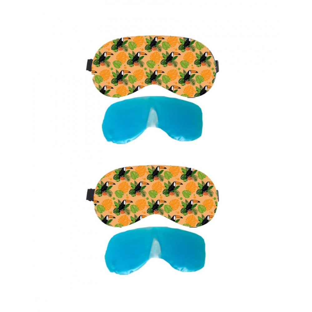 Multicolor printed polyester unisex eyemasks for everyday wear, vibrant patterns may differ slightly from photos