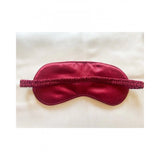 Maroon solid satin silk eyemask for everyday use, unisex accessory for sleep comfort
