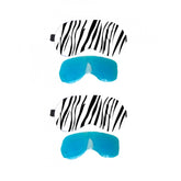 Black and white striped printed polyester unisex eyemask for everyday use