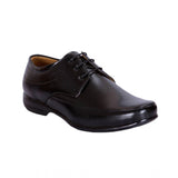 Black synthetic leather formal men's shoes, solid design for elegant occasions