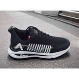 Blue synthetic men's casual shoes with lace-up closure, featuring Zoomix sole for maximum comfort, ideal for everyday wear