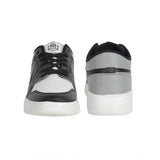 Black synthetic men's casual shoes - lace-up, airmix sole for comfortable casual wear