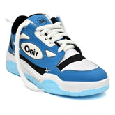 Blue synthetic casual men's shoes with lace-up closure and airmix sole for everyday wear
