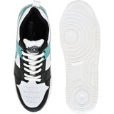 Sea-green synthetic men's casual shoes - solid pattern, lace-up closure, suitable for casual occasions