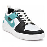 Sea-green synthetic casual men's shoes, solid style with lace-up closure for everyday wear (may vary in color)