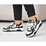 Black synthetic casual men's shoes with lace-up closure, ideal for everyday wear