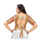 White cotton blend women's ready-made blouse, short sleeve v-neck with plain pattern, free size available