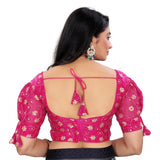 Pink Jimmy Choo embroidered blouse, free size, half sleeve, V-neck design