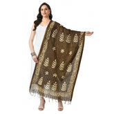 Mehandi print cotton dupatta, free size for festive occasions - may appear slightly different from images due to lighting