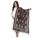 Wine cotton printed dupatta, free size for festive occasions, actual product color may vary