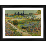 Multicolor wooden framed Garden at Arles 1889 painting photo frame with wall mount, lightweight & vibrant display