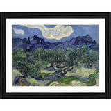 Multicolor wood-framed Olive Trees painting replica on wall mount, lightweight art decor for home or office