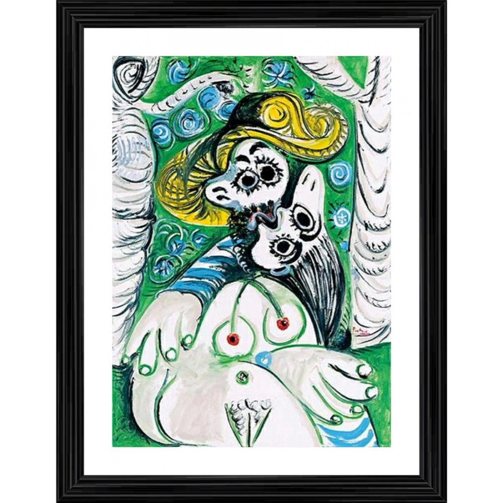 Multi-colored wood framed Kiss '69 painting, lightweight for wall mounting (14"x18")