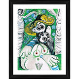 Multi-colored wood framed Kiss '69 painting, lightweight for wall mounting (14"x18")